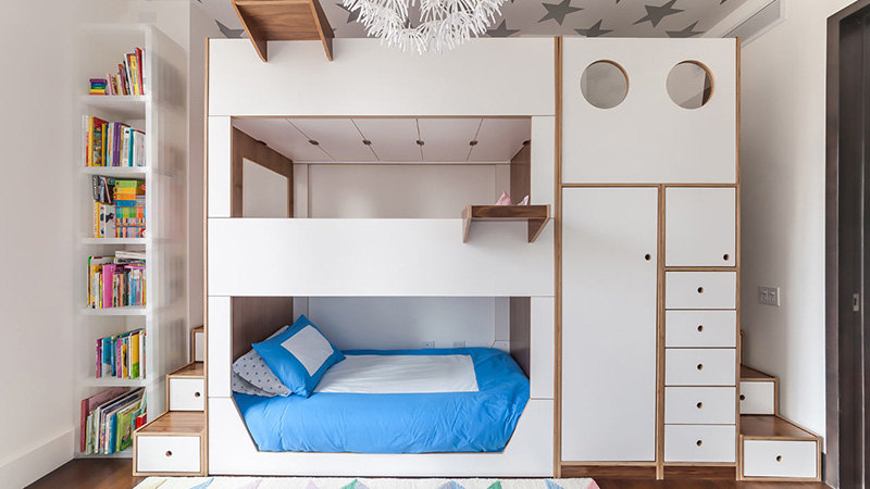 اتاق خواب کوچک کودکانه